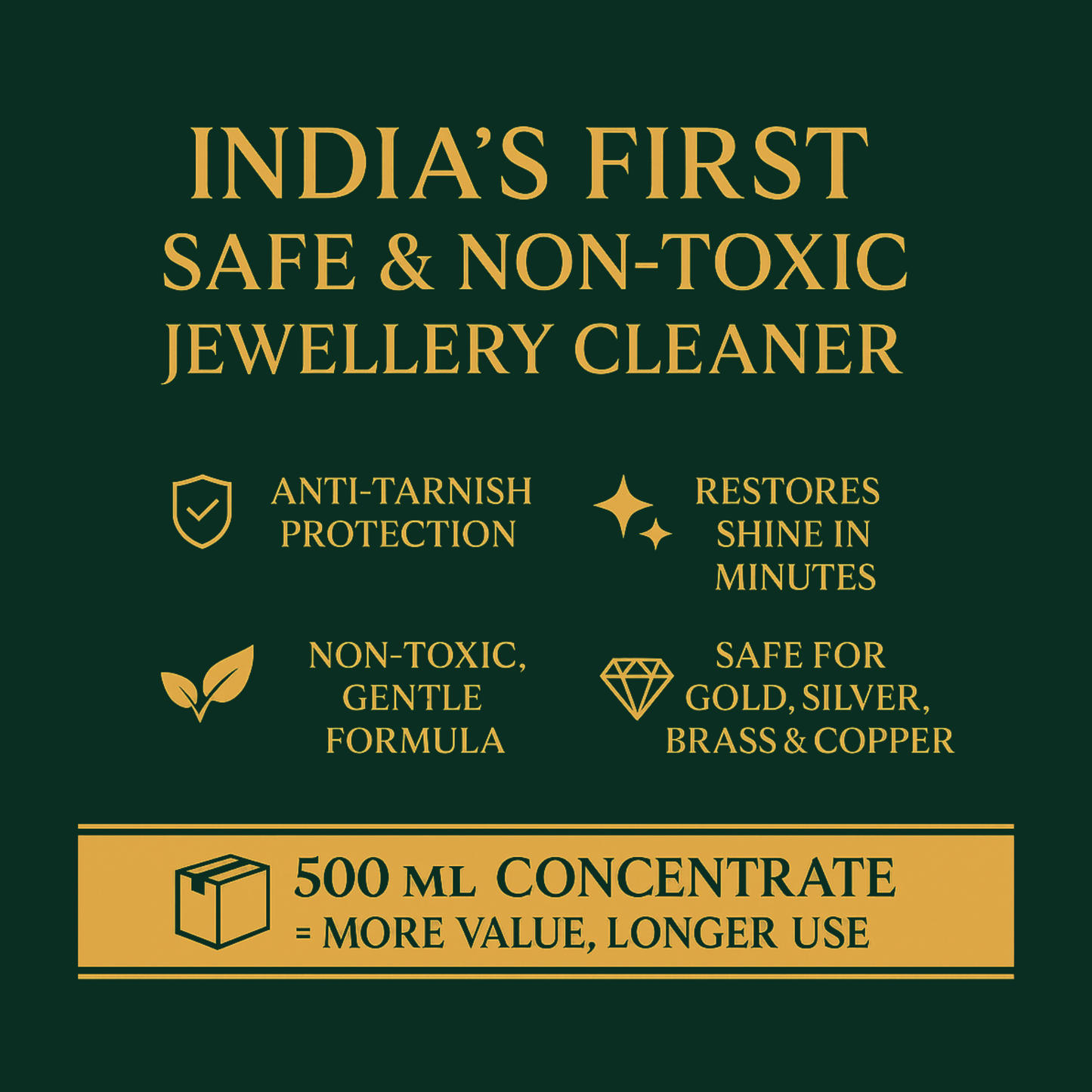 OrnaClean 4-in-1 Gold, Silver, Brass & Copper Cleaner